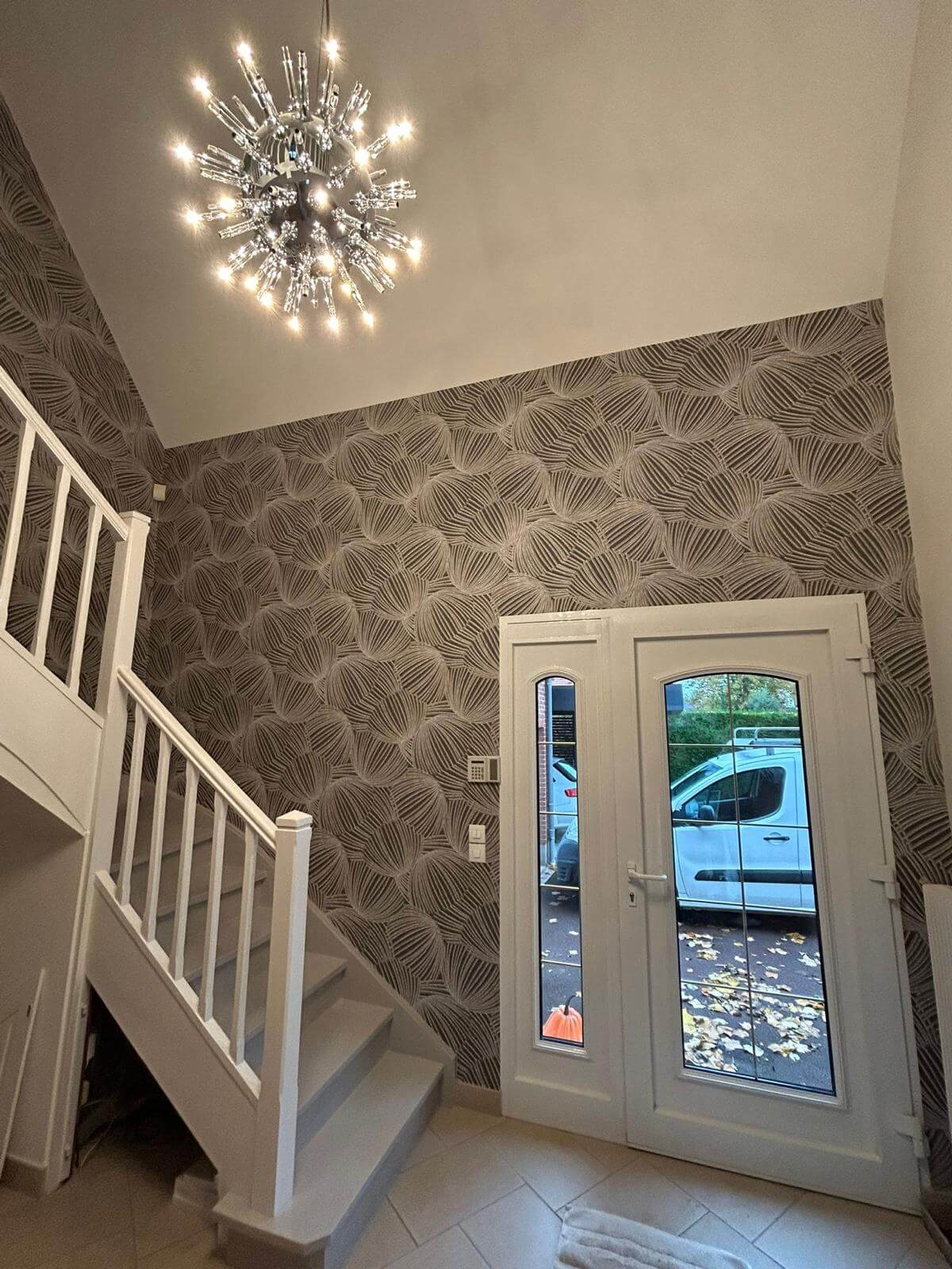 Mise en peinture de la cage d'escalier